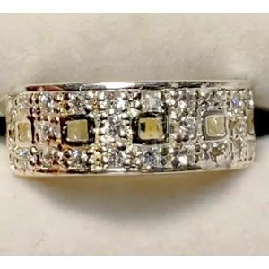 Silver Cubic Zirconia Ring (~Size 7)